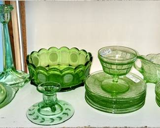 A sample of green Uranium glassware