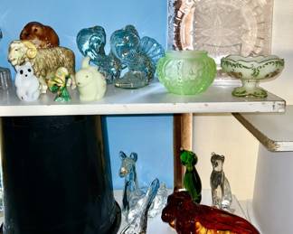 Amberina L. E. Smith glass horse figure