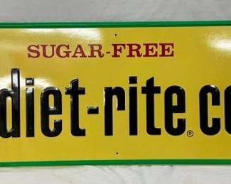 SST DIET RITE COLA SIGN W/ BOTTLE