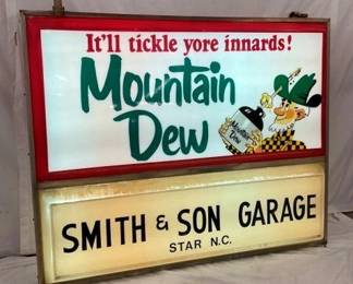 MOUNTAIN DEW LIGHTUP CAN SIGN STAR NC