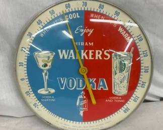 12IN HIRAM WALKERS VODKA THERMOMETER