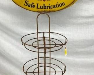 PENNZOIL OIL RACK BONDED DEALER SIGN