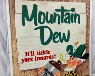 RARE 1965 MOUNTAIN DEW BILLBOARD 7FTX8FT