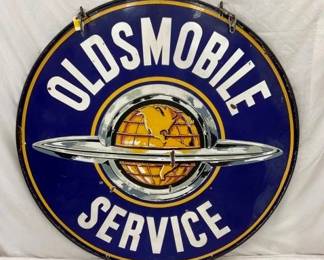 SIDE 2 OLDSMOBILE 5FT. PORC. SIGN