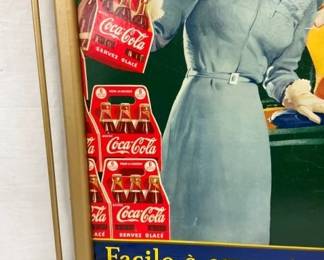 LADY W/ CARTONS 21X32