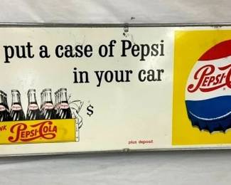DST PUT A CASE OF PEPSI SIGN W/ CAP