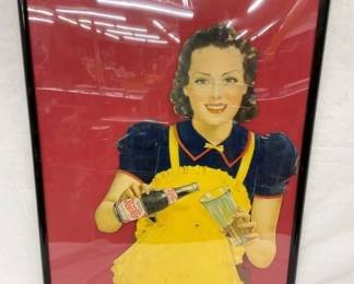 FRAMED EARLY PEPSI DOUBLE DOT CB