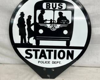 SIDE 2 VIEW BUS STATION SIGN