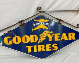 DSP GOODYEAR SWINGER SIGN W/ BRACKET