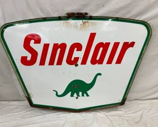 SIDE 2 PORC. SINCLAIR SIGN W/ DINO