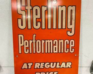 METAL STERLING PERFORMANCE SIGN 13X20