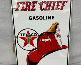1962 PORC. TEXACO FIRE CHIEF PUMP PLATE