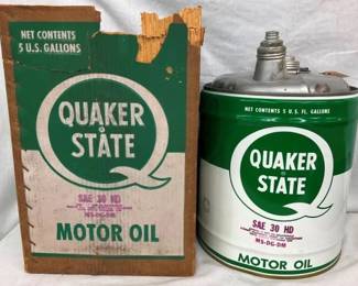 QUAKER STATE CAN W/ ORIG. BOX