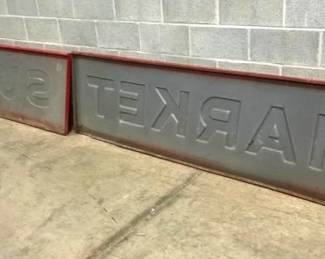 BACKVIEW EMB. SUPER MARKET SIGN