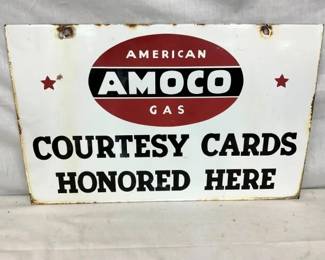 DSP AMOCO COURTESY CARDS SIGN