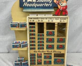PAL SHAVING BLADES STORE WOODEN DISPLAY