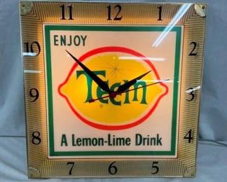 16" TEEM LEMON LIME CLOCK