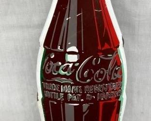 PORC. COOKIE CUTTER COKE BOTTLE SIGN