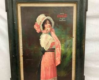 SIGN #2 RARE COKE "BETTY" TIN LITHO