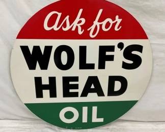 SIDE 2 OLD STOCK WOLFS HEAD SIGN
