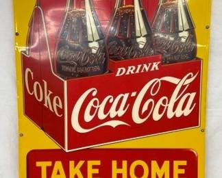 RARE 1951 SST COKE 6PK SIGN