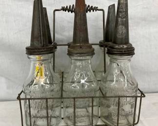JAY B. RHODES OIL BOTTLES W/ CARRIER
