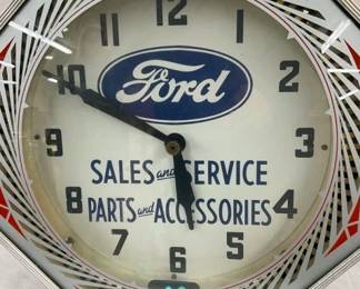 EARLY FORD DEALER CLOCK