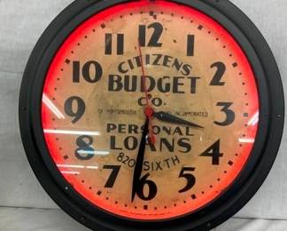21IN. CITIZENS BUDGET NEON CLOCK 