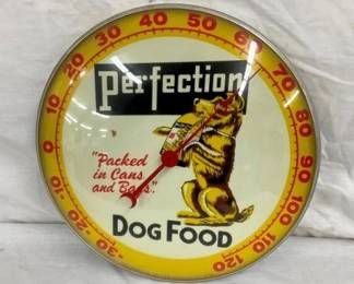 RARE 12IN PERFECTION DOG FOOD THERM.