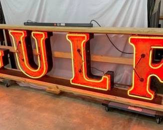ORIG. SIGN MEASURES 12FT. W/ 30" LETTERS