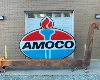 DS AMOCO SIGN W/ POLE