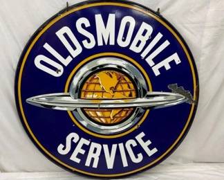 DSP 5FT. OLDSMOBILE SERVICE SIGN W/ RING