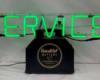 BREAK-NOT BATTERY "SERVICE" NEON