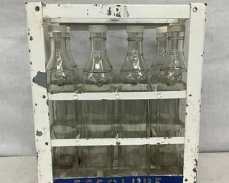 EARLY ESSOLUBE METAL CARRIER W/ BOTTLES