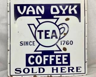 SSP VAN DYK TEA COFFEE DEALER SIGN