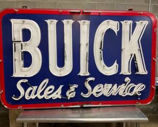 VIEW OF BUICK SIGN W/NEON TURNED OFF