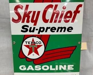 PORC. 1962 SKY CHIEF TEXACO PETROX PLATE
