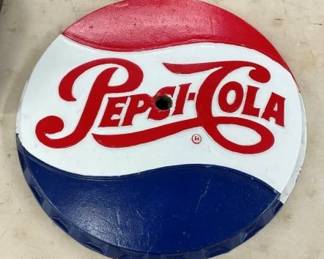 ORIG. 24" EMB. PEPSI COLA CAST BASE