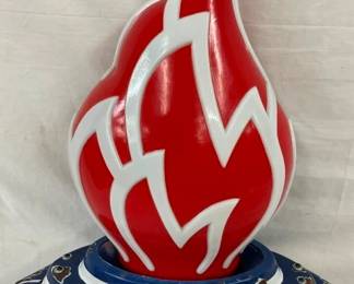 MILK GLASS GLOBE 13X21