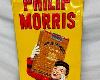 SST EMB. PHILIP MORRIS SIGN W/ JOHNNY