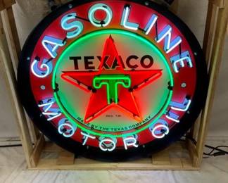 35IN. TEXACO NEON CAN SIGN 