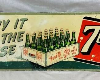 SST 7UP SIGN W/ CARTON