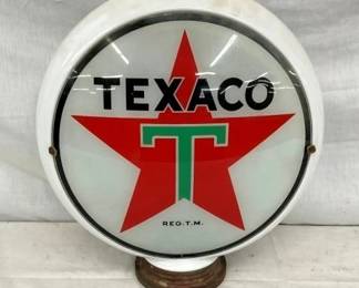 16" TEXACO MILK GLASS PUMP GLOBE