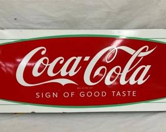 SSP COKE FISHTAIL SLED SIGN 44X16