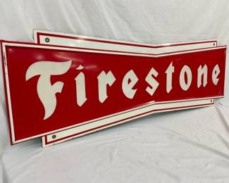 SELF FRAMED FIRESTONE SIGN
