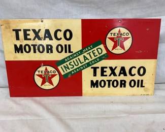 SIDE 2 VIEW TEXACO MOTOR OIL SIGN