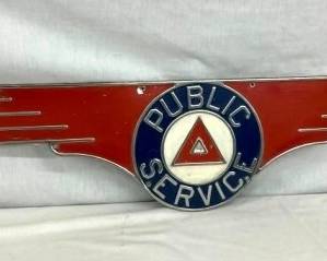 EARLY EMB. PUBLIC SERVICE BUS MARQUEE