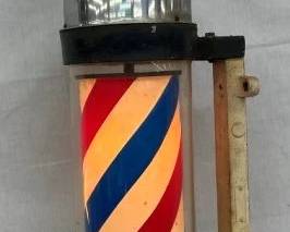 EARLY CANDY CANE BARER POLE W/ TOPPER