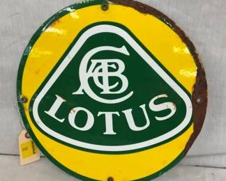 PORC. LOTUS ROUND SIGN 12"