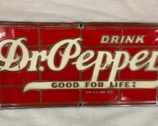 UNUSUAL METAL DR. PEPPER CHECKER BOARD